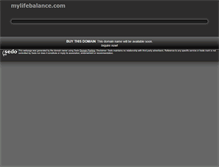 Tablet Screenshot of mylifebalance.com